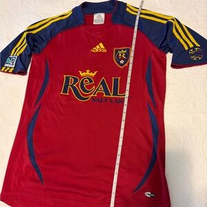Real Salt Lake Adidas Red Jersey with Navy and Yellow Trim